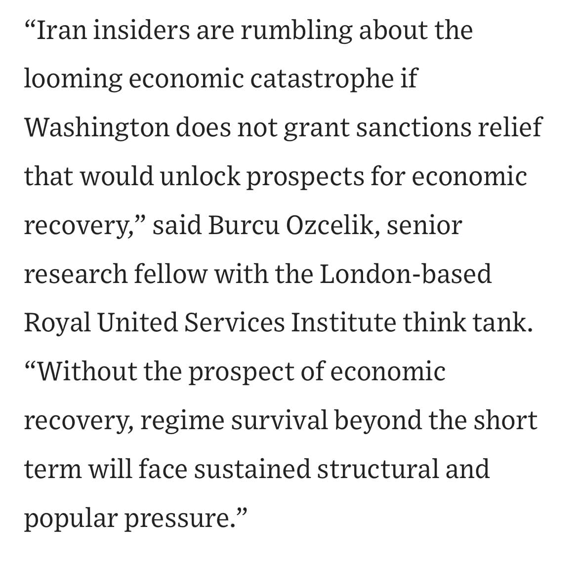 WSJ: Iran insiders fear economic catastrophe