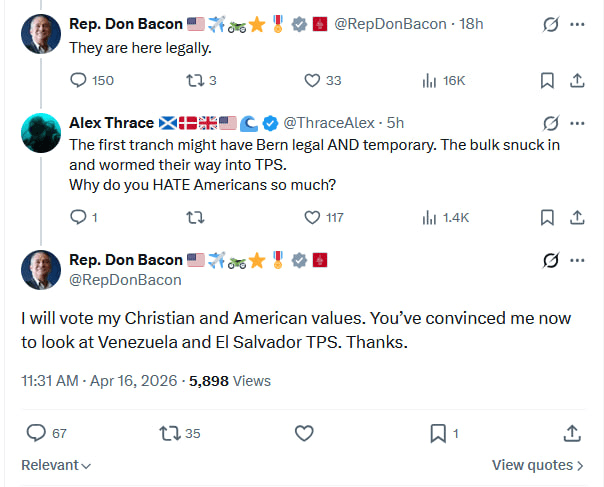 GOP Rep threatens amnesty for Venezuelan, Salvadoran migrants